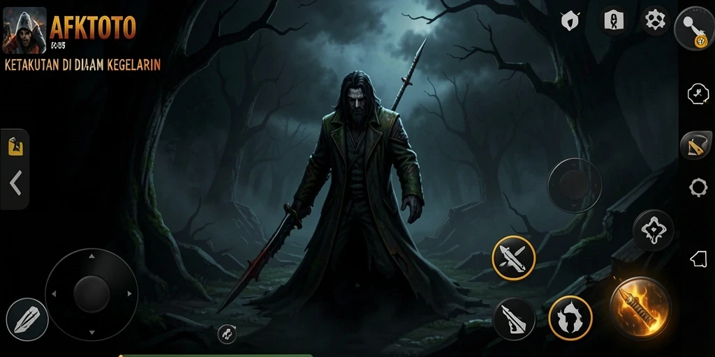 Gameplay AFKTOTO yang menegangkan di kegelapan.