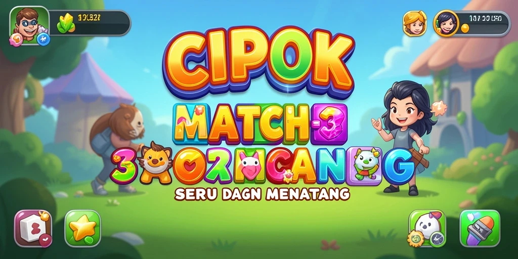 Tampilan gameplay seru di CIPOK dengan elemen warna-warni.