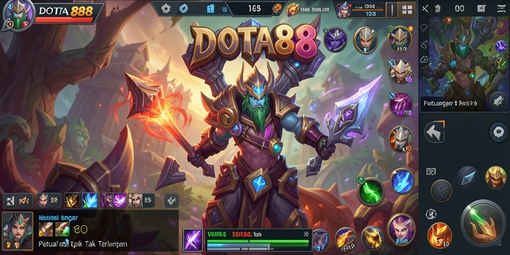 Screenshot DOTA88 menampilkan karakter dalam petualangan seru di dunia fantasi.