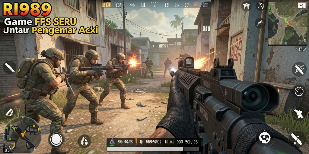Gameplay mendebarkan dalam RI889 dengan aksi tembak-menembak yang intens.