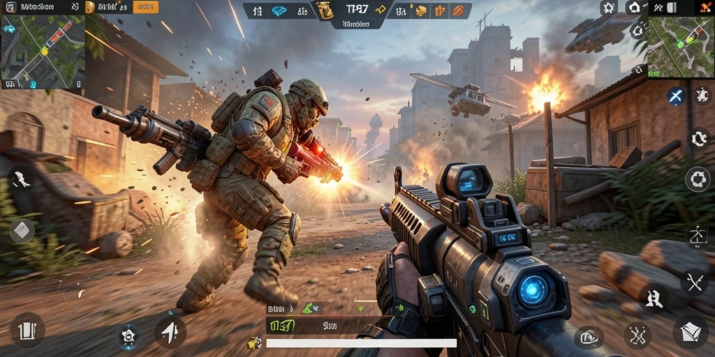Tampilan gameplay WG87 yang seru dan menegangkan dengan elemen TPS.