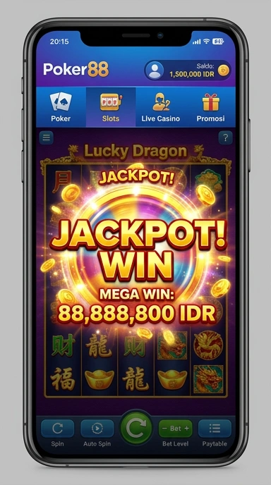 Screenshot fitur permainan yang menarik di poker88.